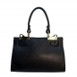 Preview: Handtasche, Clari Leder schwarz,back